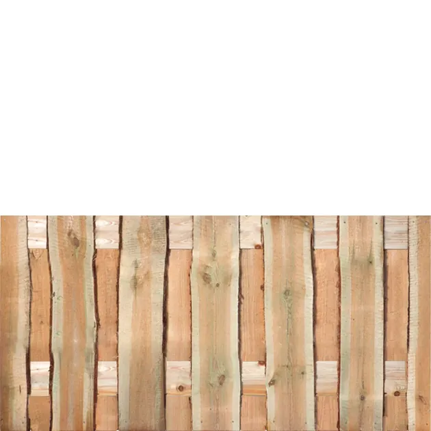 Tuinscherm Grenen Schaaldelen 90x180 cm BxH | Schorsvrij schaaldelen |  | Recht