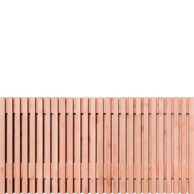Tuinscherm Douglas Rhombus open | 51 planks 90x180 cm BxH | Geschaafd | Verticaal | Recht