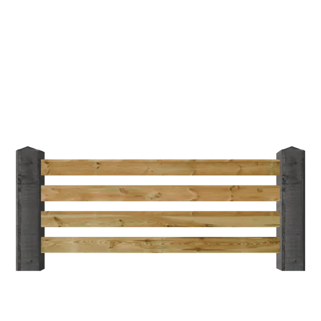 Tuinhekje Evi - Grenen balken set