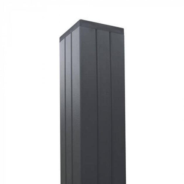 Aluminium Paal incl. paalkap - Antraciet 7x7x270 cm