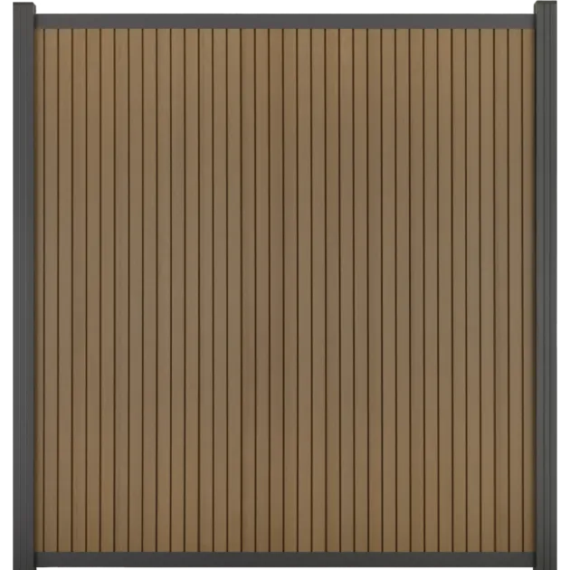 Composiet Basic Tuinscherm - Rhombus Teak 190x170 cm - Verticaal