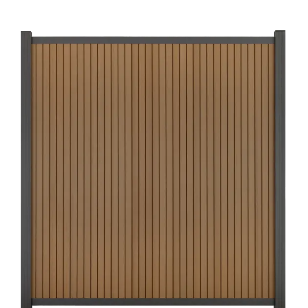 Comfort Composiet Schutting - Rhombus Teak - Verticaal