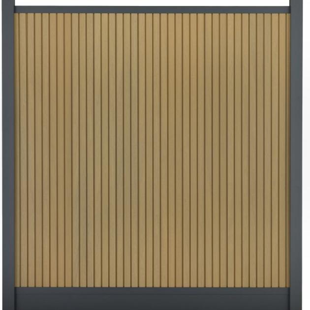 Composiet Premium Tuinscherm - Rhombus Teak - Verticaal