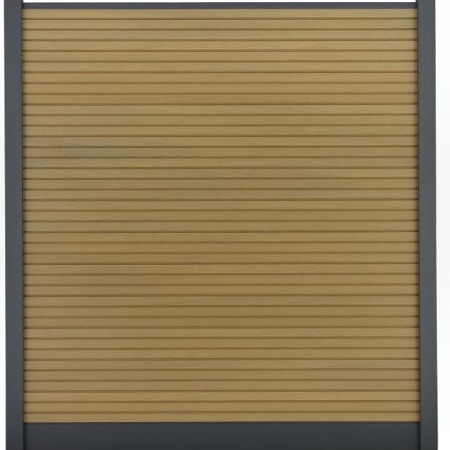 Composiet Premium Tuinscherm - Rhombus Teak - 185cm - Horizontaal