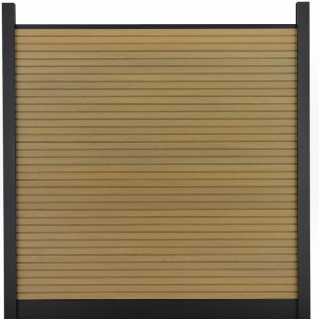 Composiet Premium Tuinscherm - Rhombus Teak - 185cm - Horizontaal
