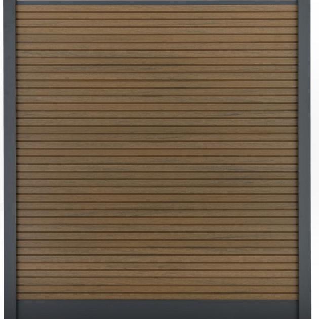 Composiet Premium Tuinscherm - Rhombus Tropical Brown - 185cm - Horizontaal