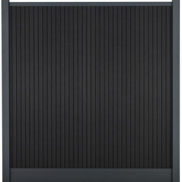 Composiet Premium Tuinscherm - Rhombus Solid Black - Verticaal