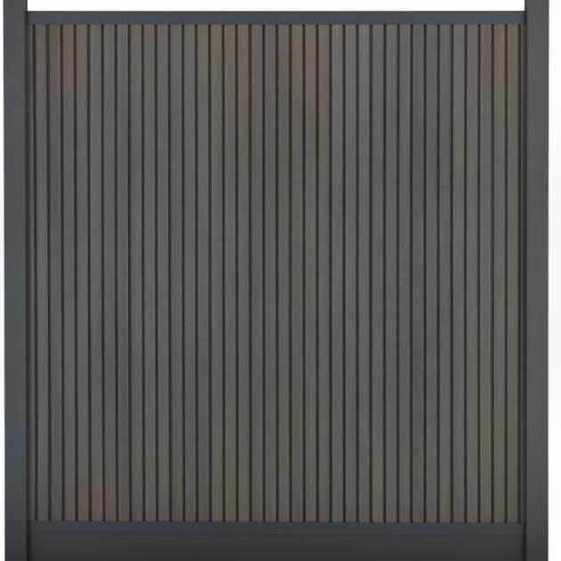 Composiet Premium Tuinscherm - Rhombus Dark Brown - Verticaal