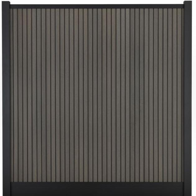Composiet Premium Tuinscherm - Rhombus Dark Brown - Verticaal