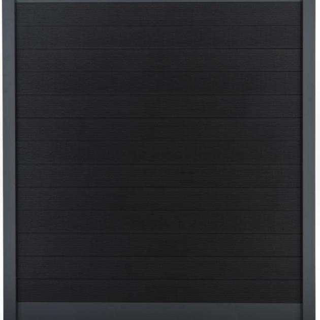 Composiet Premium Tuinscherm - Natural Solid Black - 185cm - Horizontaal