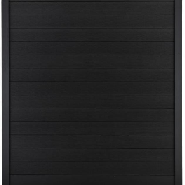 Composiet Premium Tuinscherm - Natural Solid Black - 185cm - Horizontaal
