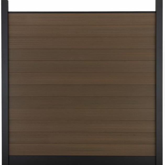 Composiet Premium Tuinscherm - Natural Savanna Brown - 185cm - Horizontaal