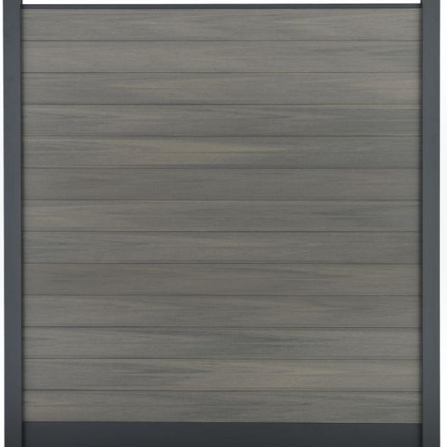 Composiet Premium Tuinscherm - Natural Light Grey - 185cm - Horizontaal