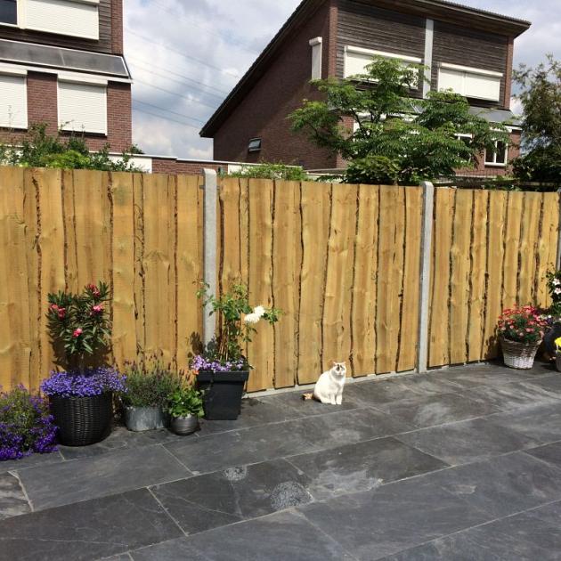 Tuinscherm Grenen Schaaldelen 120x90 cm BxH | Schorsvrij schaaldelen |  | Recht