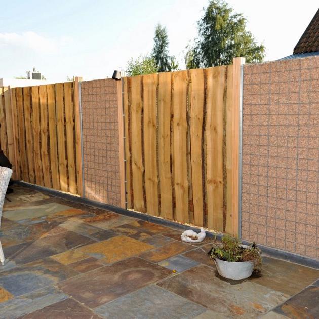 Tuinscherm Grenen Schaaldelen 60x180 cm BxH | Schorsvrij schaaldelen |  | Recht