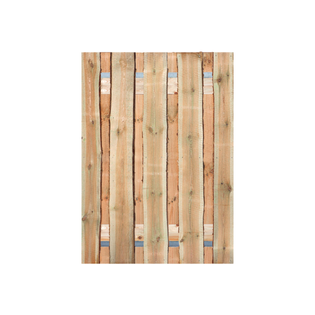 Grenen Schaaldelen Tuinpoort 140x195 cm | Stalen frame met slotkast | Verstelbaar