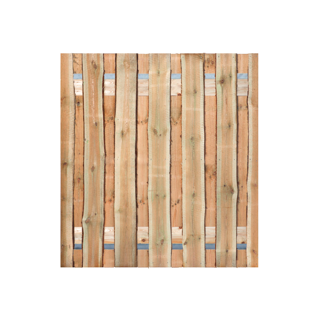 Grenen Schaaldelen Tuinpoort 180x195 cm | Stalen frame met slotkast | Verstelbaar