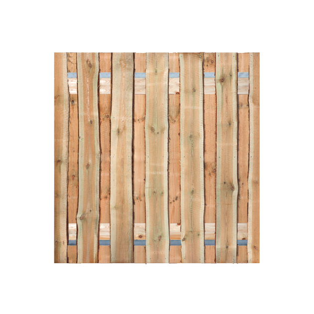 Grenen Schaaldelen Tuinpoort 190x195 cm | Stalen frame met slotkast | Verstelbaar