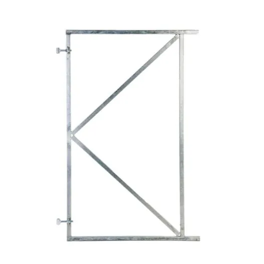 Bangkirai Rhombus Tuinpoort 85x195 cm | Stalen frame zonder slotkast | Verstelbaar