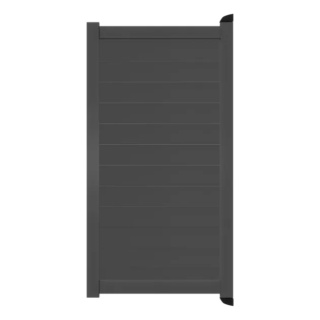Aluminium Tuinpoort | 97x186cm | Aluminium Antracite | Horizontaal | Antraciet aluminium frame