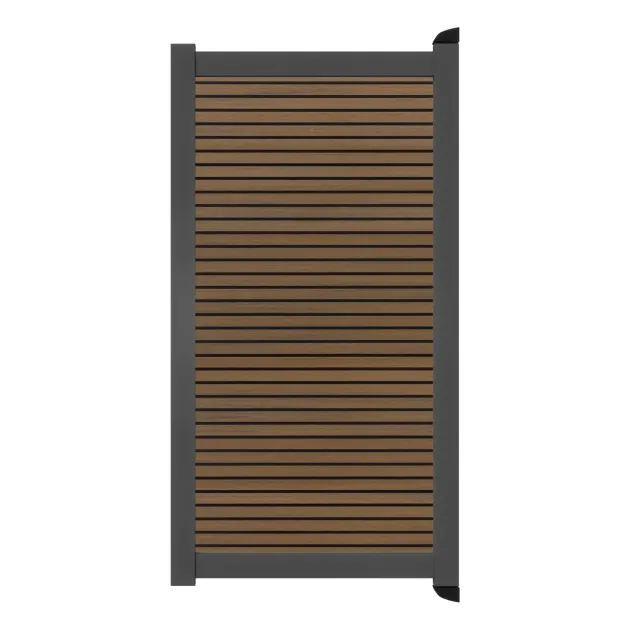 Aluminium Tuinpoort - Rhombus Cappuccino - Horizontaal - Antraciet aluminium frame