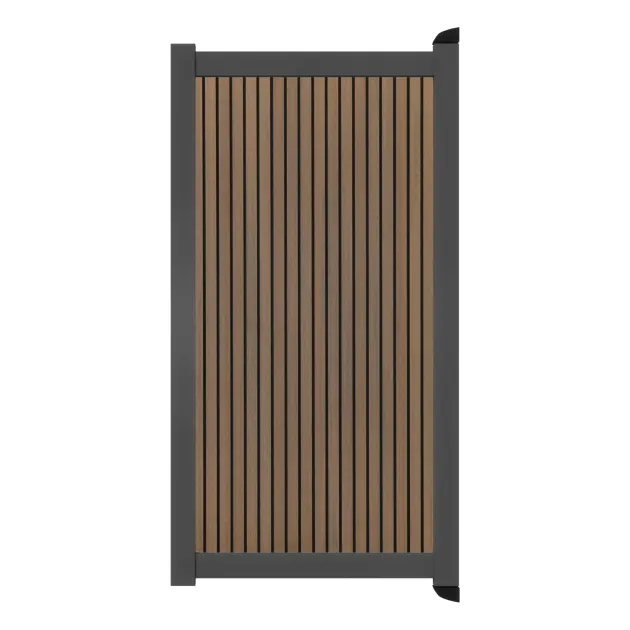 Aluminium Tuinpoort | maatwerk t/m 97x197cm | Rhombus Stripe | Verticaal | Antraciet aluminium f