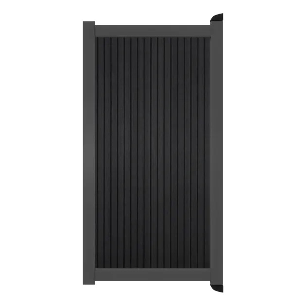 Aluminium Tuinpoort - Rhombus Solid Black - Verticaal - Antraciet aluminium frame