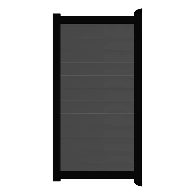 Aluminium Tuinpoort - Aluminium Antracite - Horizontaal - Zwart aluminium frame