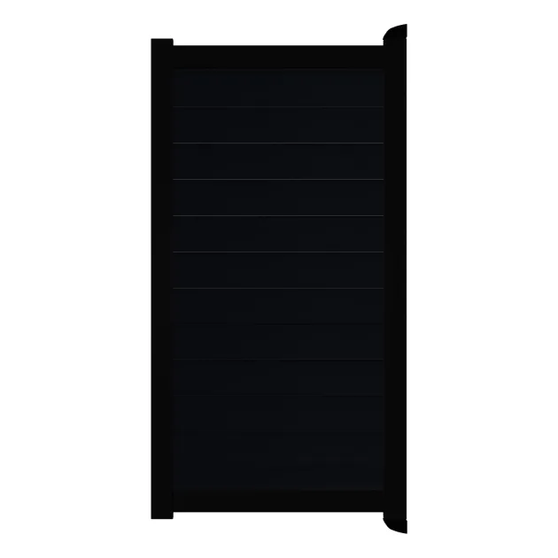 Aluminium Tuinpoort | Maatwerk v/a 98x90cm | Aluminium Black | Horizontaal | Zwart aluminium frame