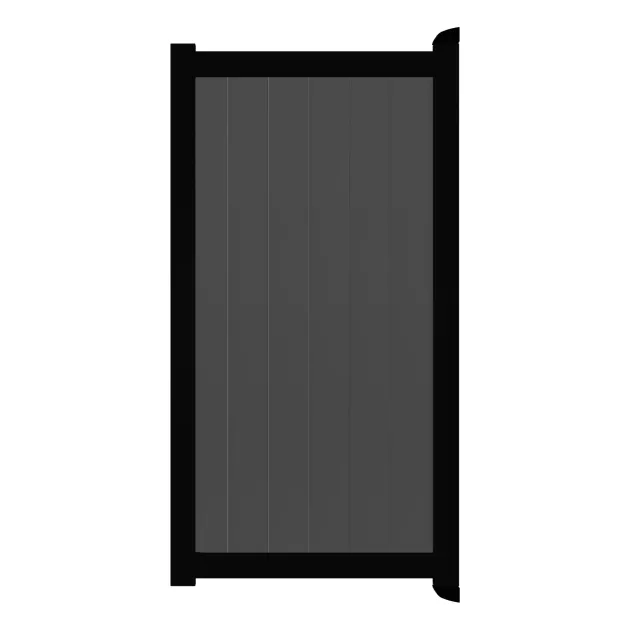 Aluminium Tuinpoort | Maatwerk t/m 97x90cm | Aluminium Antracite | Verticaal | Zwart aluminium frame
