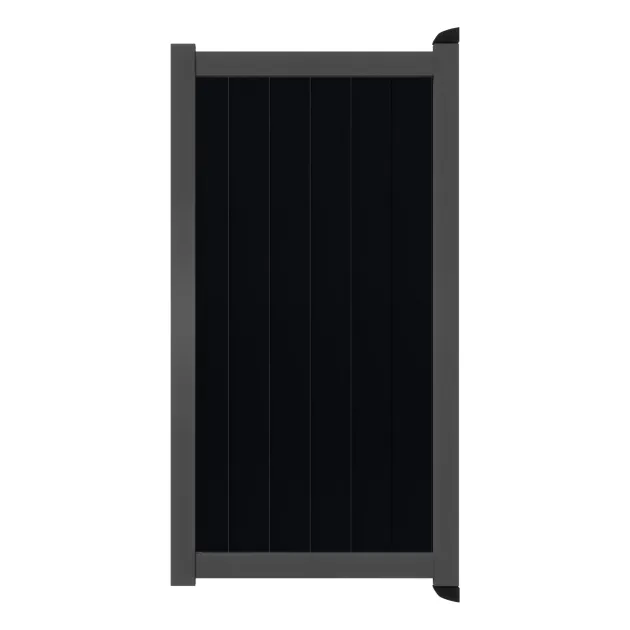 Aluminium Tuinpoort | Maatwerk v/a 98x90cm | Aluminium Black | Verticaal | Antraciet aluminium frame