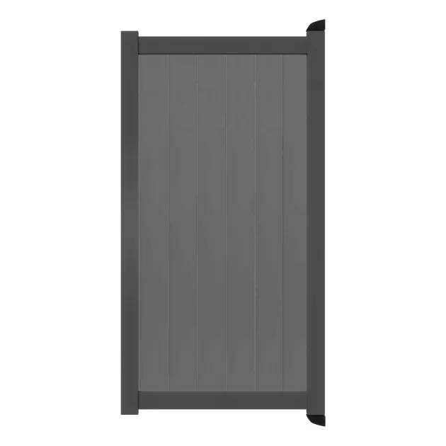 Aluminium Tuinpoort - Aluminium Grey - Verticaal - Antraciet aluminium frame