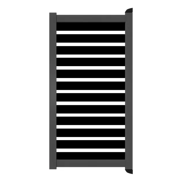 Aluminium Tuinpoort - Sight 100 - Black - Horizontaal - Antraciet aluminium frame