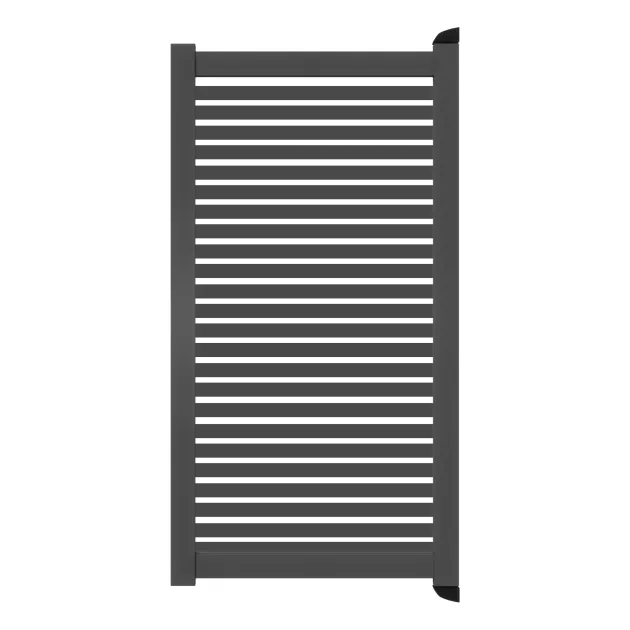 Aluminium Tuinpoort | 125x175cm | Sight 50 - Antraciet | Horizontaal | Antraciet aluminium frame