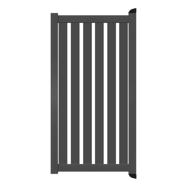 Aluminium Tuinpoort | 97x186cm | Sight 100 - Antraciet | Verticaal | Antraciet aluminium frame