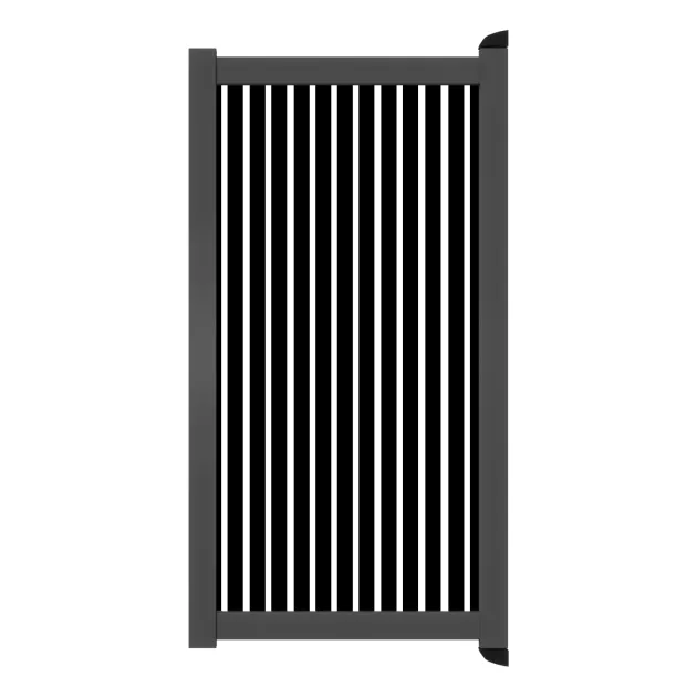 Aluminium Tuinpoort | 125x175cm | Sight 50 - Black | Verticaal | Antraciet aluminium frame