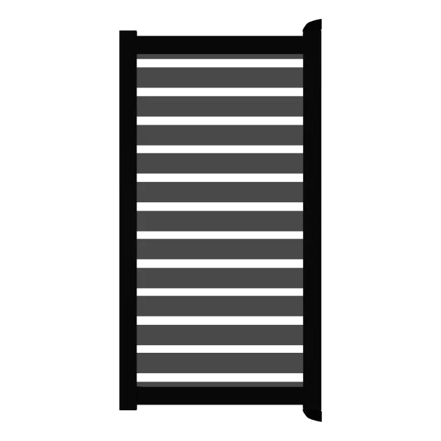 Aluminium Tuinpoort | 125x175cm | Sight 100 - Antraciet | Horizontaal | Zwart aluminium frame