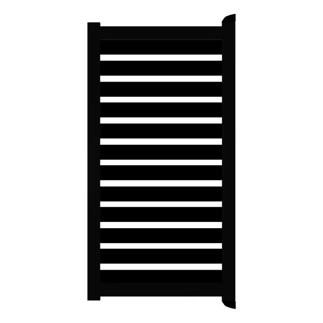 Aluminium Tuinpoort - Sight 100 - Black - Horizontaal - Zwart aluminium frame