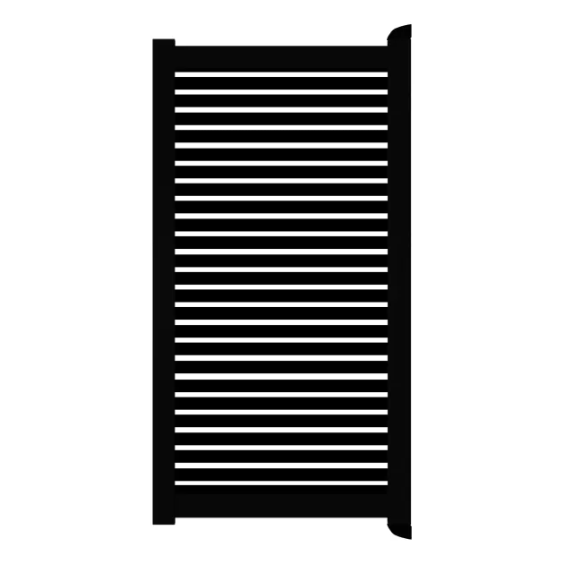 Aluminium Tuinpoort | Maatwerk v/a 98x90cm | Sight 50 - Black | Horizontaal | Zwart aluminium frame