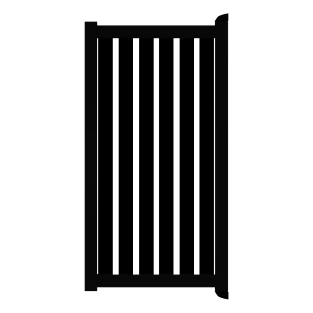 Aluminium Tuinpoort | 125x175cm | Sight 100 - Black | Verticaal | Zwart aluminium frame