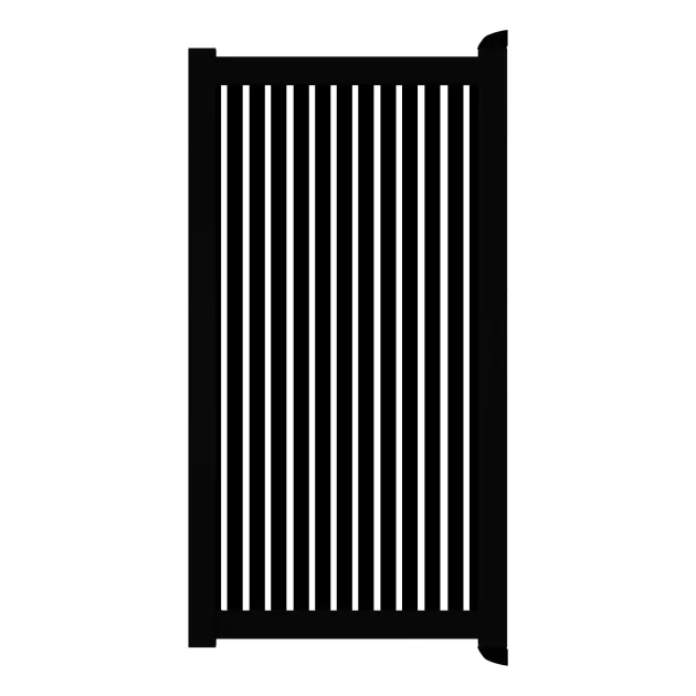 Aluminium Tuinpoort - Sight 50 - Black - Verticaal - Zwart aluminium frame