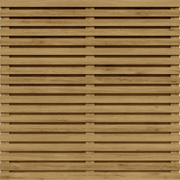 Tuinscherm Horizontaal Ayous Rhombus 37 planks 180x180 cm BxH | Geschaafd