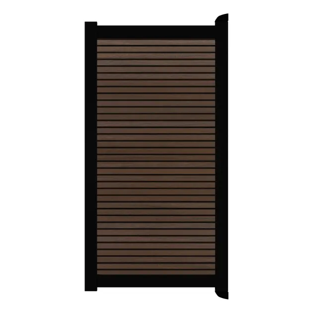 Aluminium Tuinpoort | maatwerk t/m 97x175cm | Rhombus Vogue | Horizontaal | Zwart aluminium frame