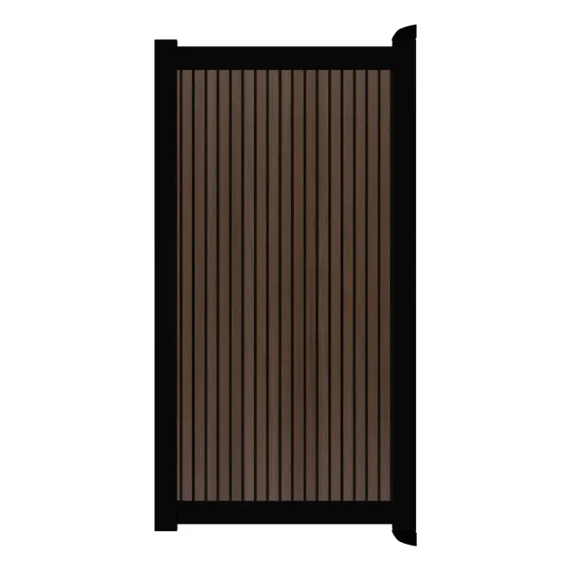 Aluminium Tuinpoort | maatwerk v/a 98x197cm | Rhombus Vogue | Verticaal | Zwart aluminium frame