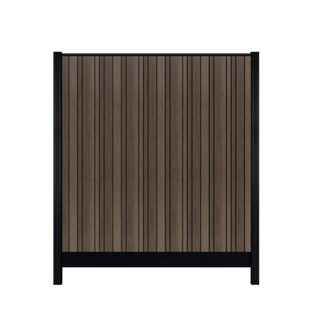 Composiet Premium Tuinscherm - Barcode Walnut - Verticaal