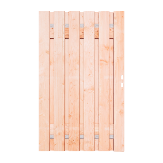 Douglas Tuinpoort 110x195 cm | Stalen frame met slotkast | Verstelbaar | 15x140 mm | Fijnbezaagd