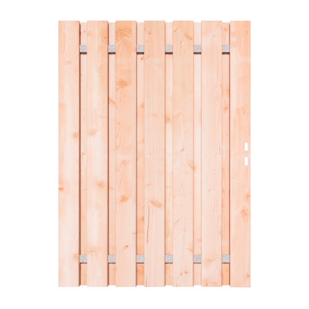 Douglas Tuinpoort 130x195 cm | Stalen frame met slotkast | Verstelbaar | 15x140 mm | Fijnbezaagd