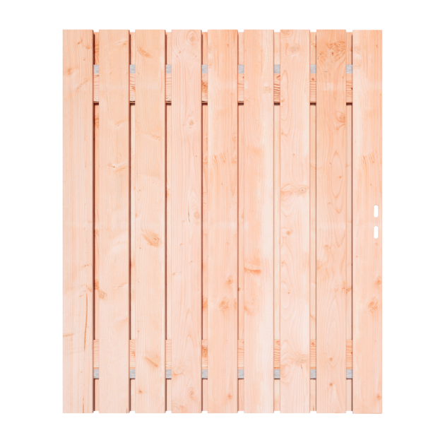 Douglas Tuinpoort 150x195 cm | Stalen frame met slotkast | Verstelbaar | 15x140 mm | Fijnbezaagd