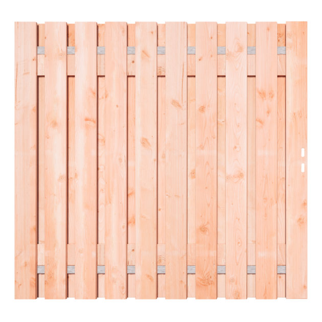 Douglas Tuinpoort 190x195 cm | Stalen frame met slotkast | Verstelbaar | 15x140 mm | Fijnbezaagd