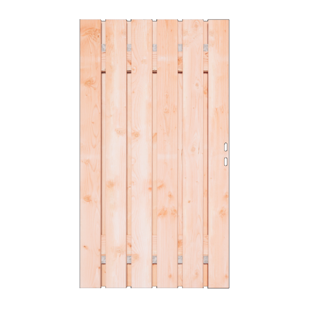 Douglas Tuinpoort 100x195 cm | Stalen frame met slotkast | Verticaal | Verstelbaar | 16x140 mm